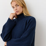 Women's Jumper - Navy Knitted - Melanie - product view 2