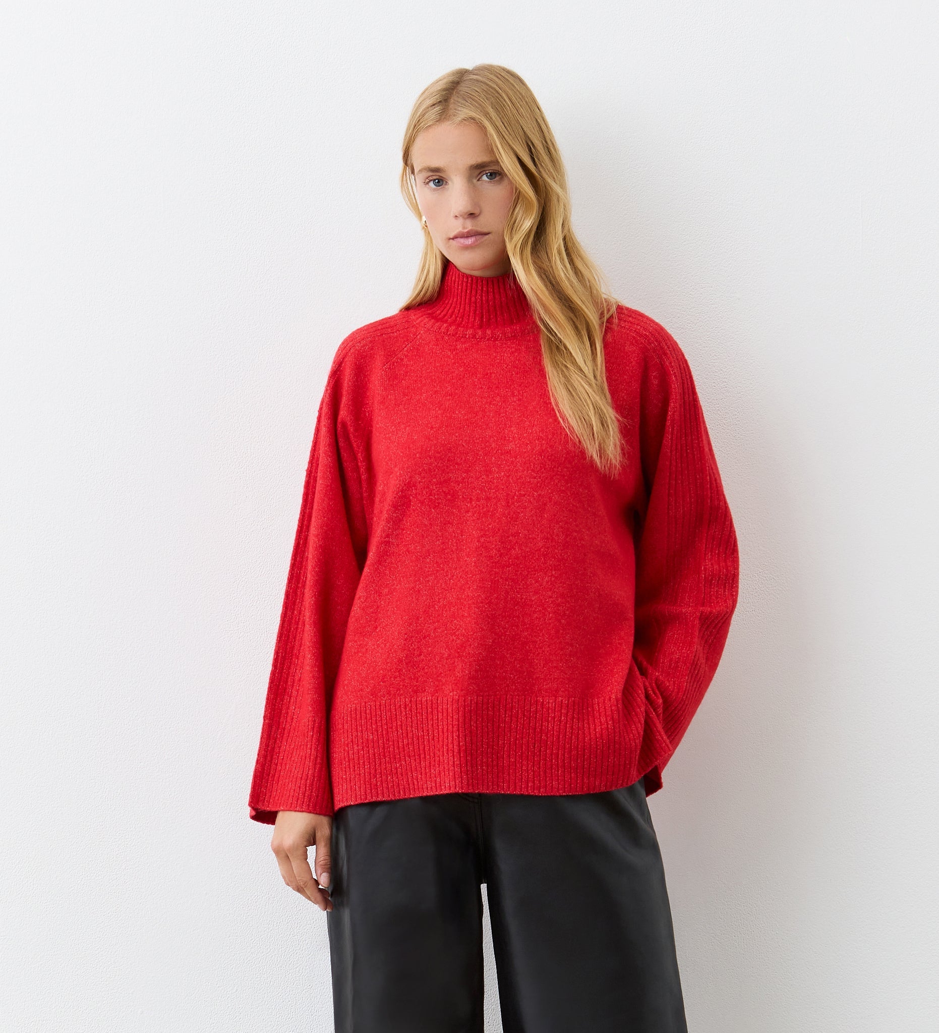 Women's Jumper - Red Knitted - Melanie - product view 1