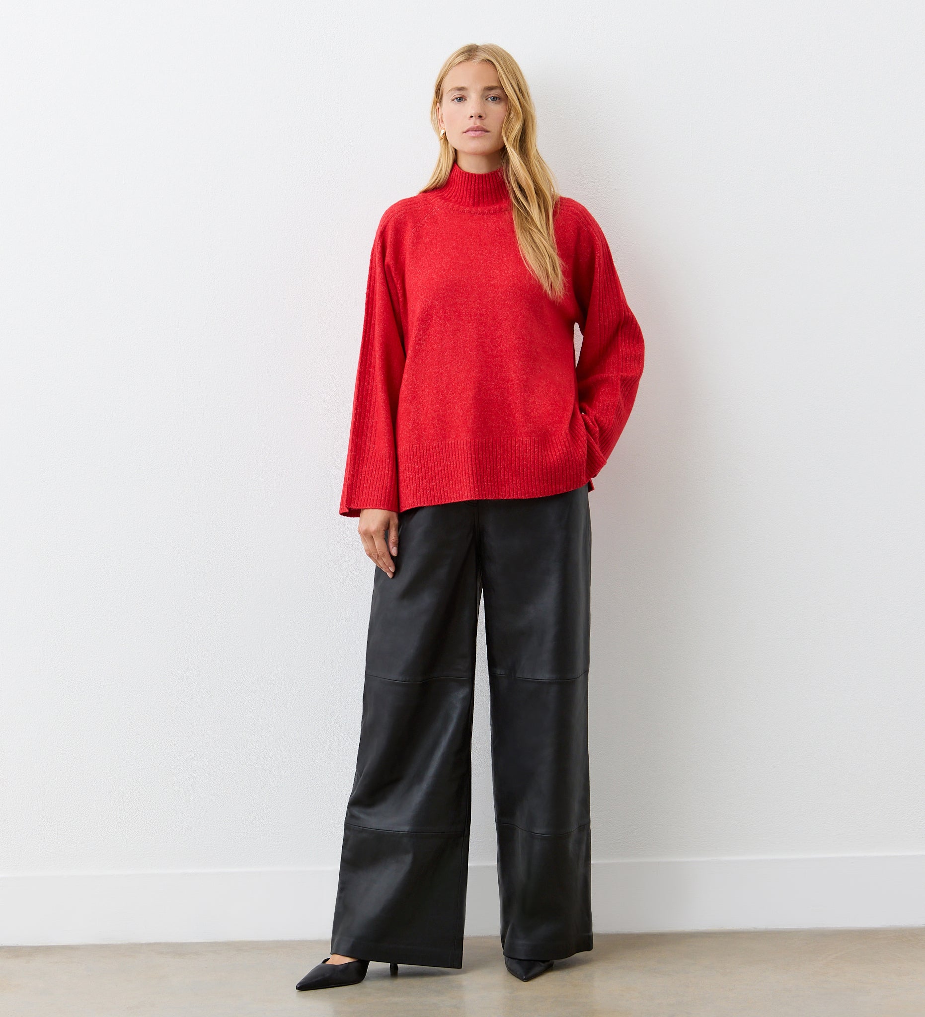 Women's Jumper - Red Knitted - Melanie - product view 3