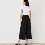 Women's Trousers - Black Ponte Jersey Wide Leg - Miribel - product view 4