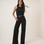 Women's Jeans - Black High Rise Soho Wide Leg - product view 1