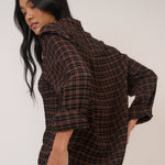 Women's Shirt - Brown And Black Check - product view 6