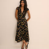 Women's Midi Dress - Black Floral Avery - product view 1