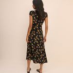 Women's Midi Dress - Black Floral Avery - product view 5