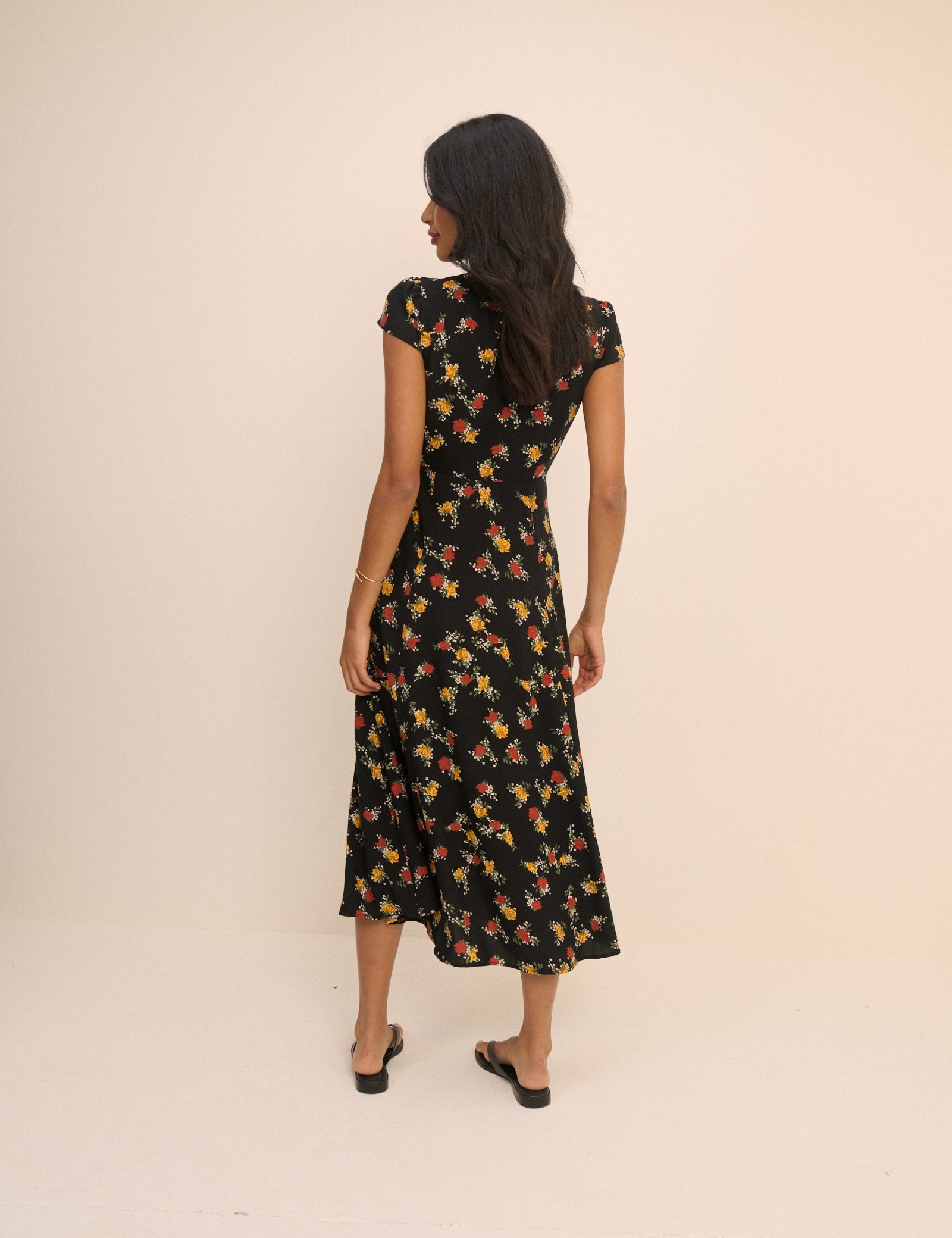 Women's Midi Dress - Black Floral Avery - product view 5