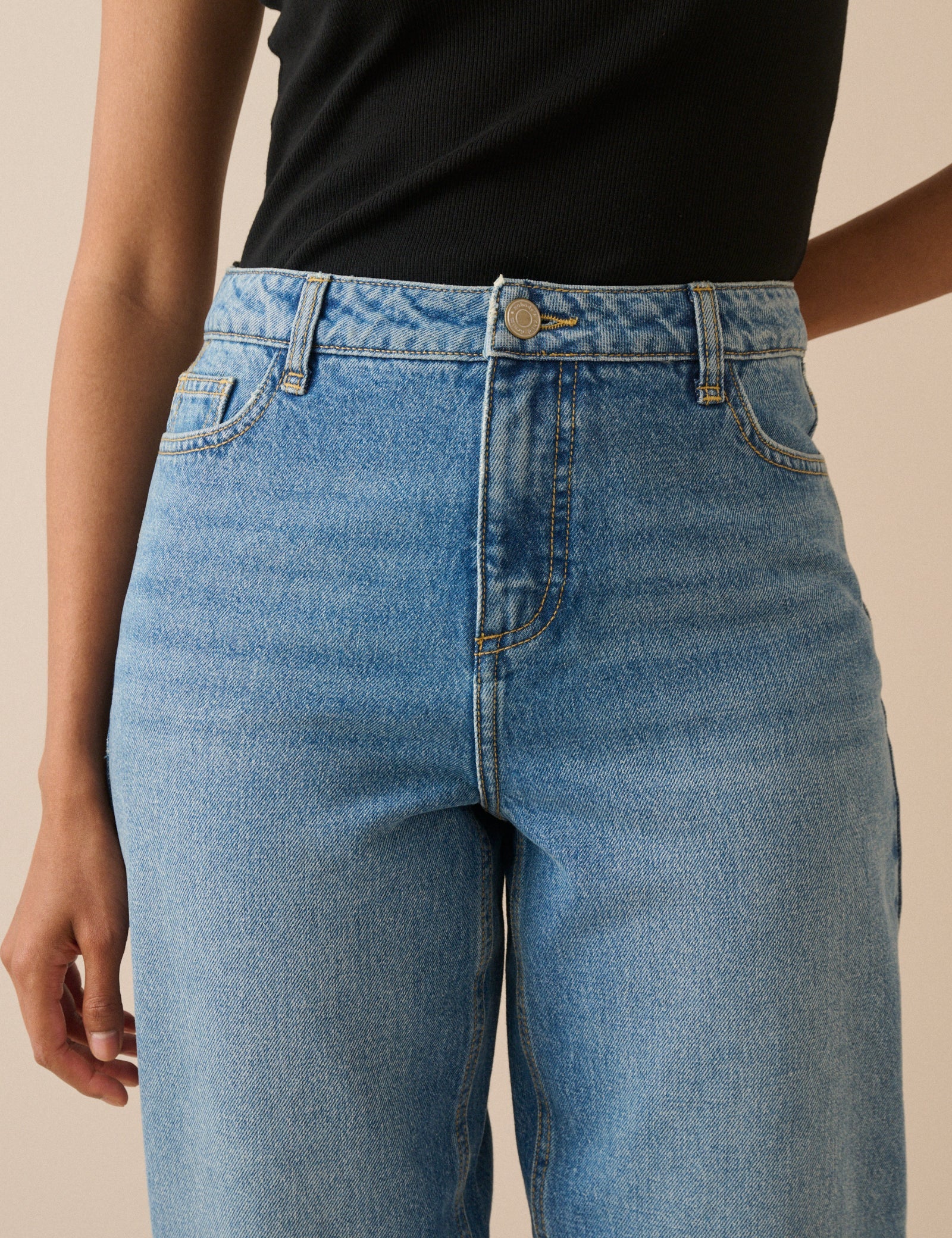 Women's Jeans - Blue Putney Barrel Leg - product view 4