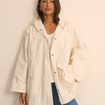 Women's Jacket - Cream Hooded Parka - product view 1