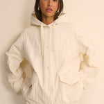 Women's Jacket - Cream Hooded Parka - product view 3