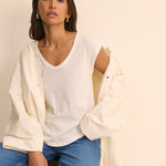 Women's Jacket - Cream Hooded Parka - product view 5