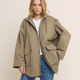 Women's Jacket - Green Hooded Parka - product view 4