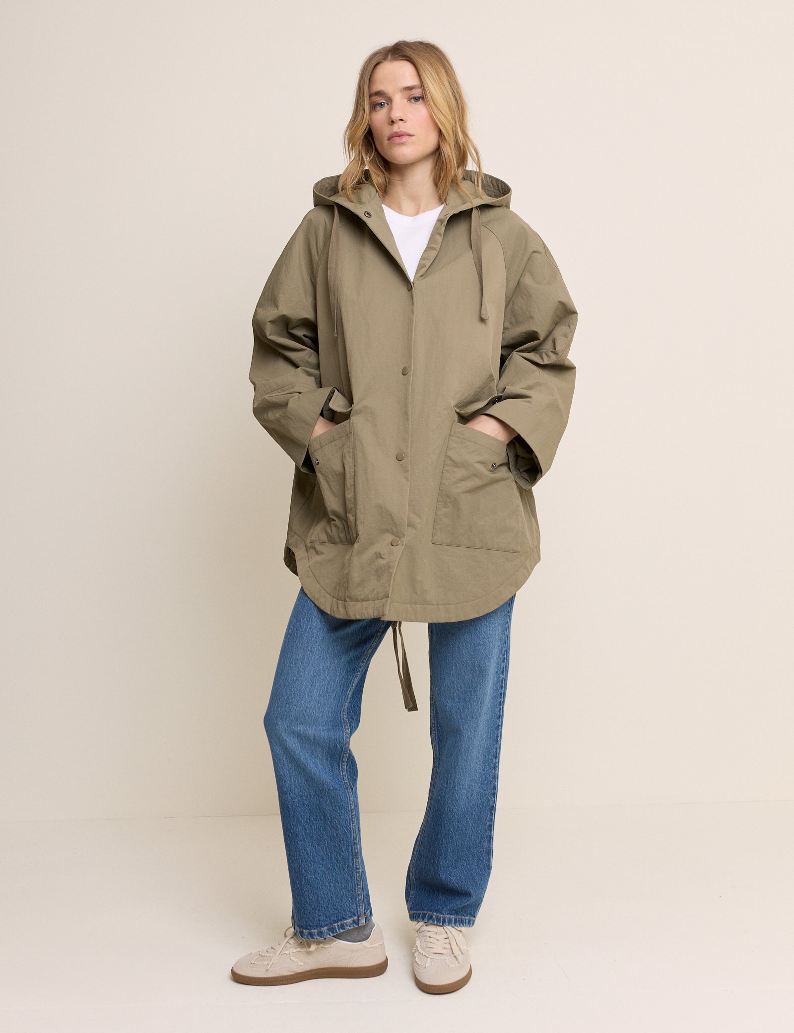 Women's Jacket - Green Hooded Parka - product view 5
