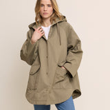 Women's Jacket - Green Hooded Parka - product view 1