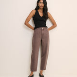 Women's Jeans - Brown Putney Barrel Leg - product view 1