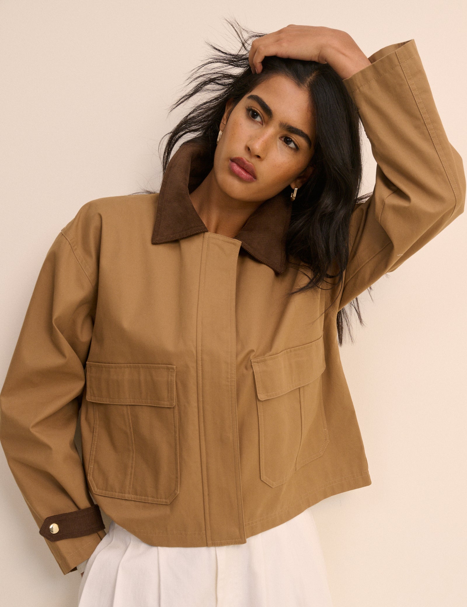 Women's Jacket - Camel Short Freddie Barn - product view 2