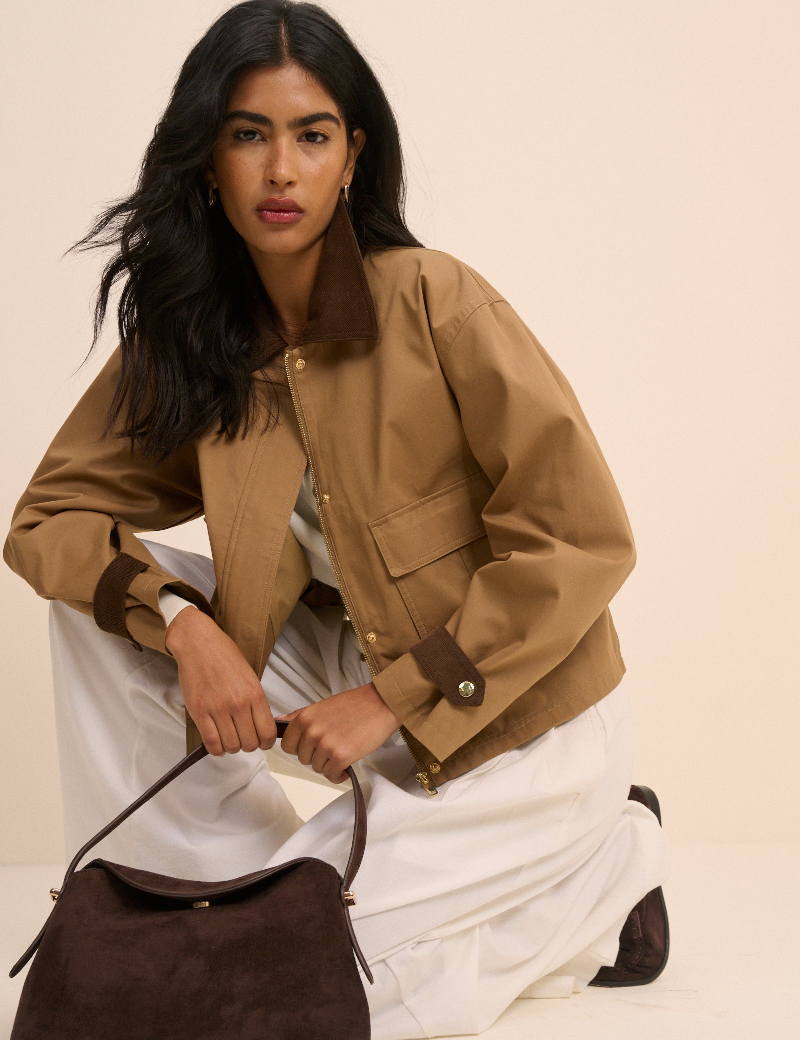 Women's Jacket - Camel Short Freddie Barn - product view 1