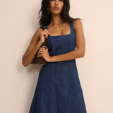 Women's Midi Dress - Dark Wash Denim Rowe - product view 2
