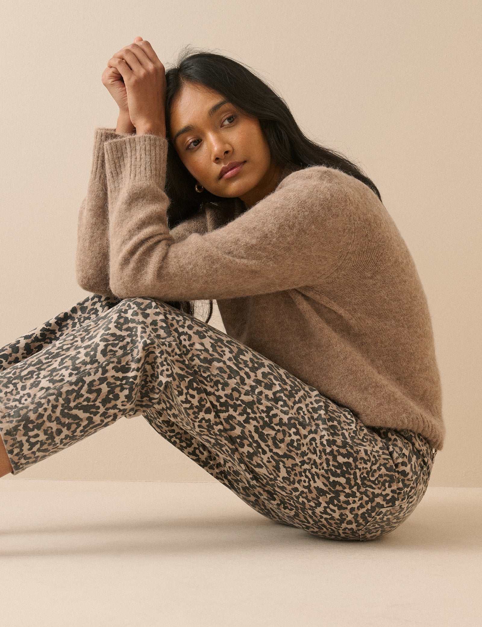 Women's Jeans - Leopard Print Mid Rise Camden Tapered - product view 4