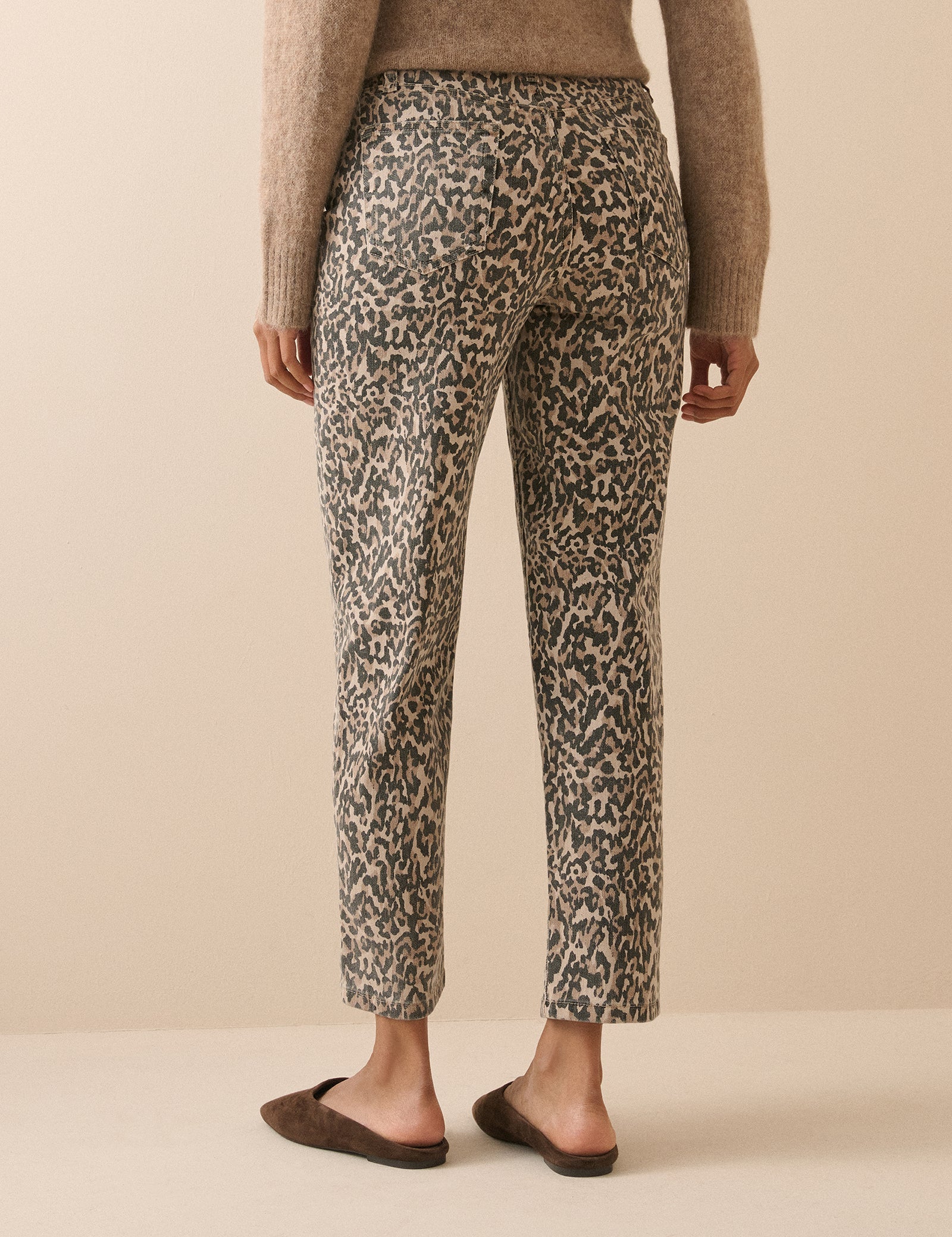 Women's Jeans - Leopard Print Mid Rise Camden Tapered - product view 5