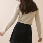 Women's Skirt - Black Cord Scallop Trim Mini - product view 5