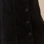 Women's Skirt - Black Cord Scallop Trim Mini - product view 4