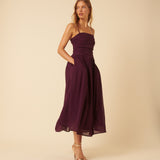 Women's Midi Dress - Purple Bandeau Felicity - product view 3