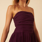 Women's Midi Dress - Purple Bandeau Felicity - product view 2