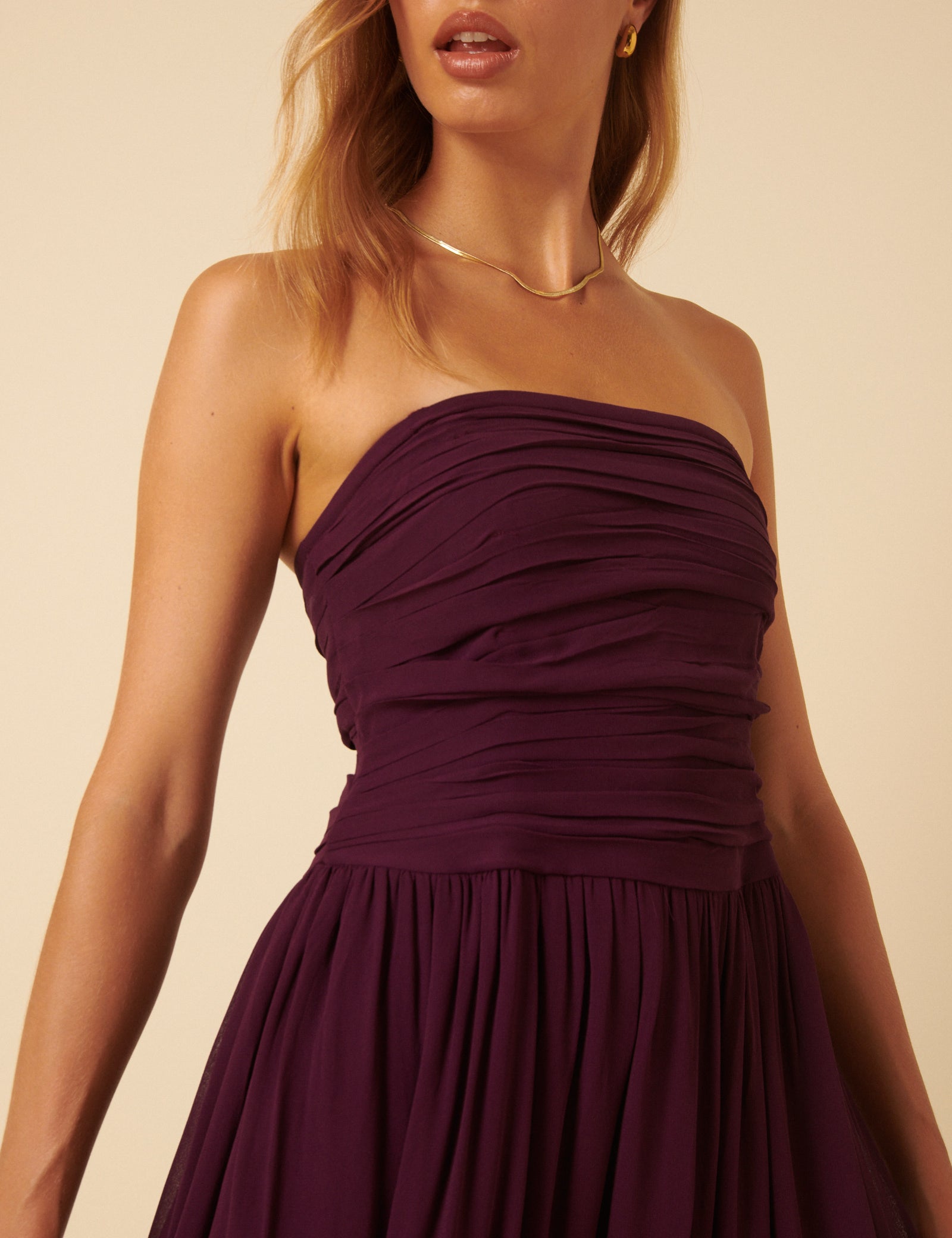 Women's Midi Dress - Purple Bandeau Felicity - product view 2