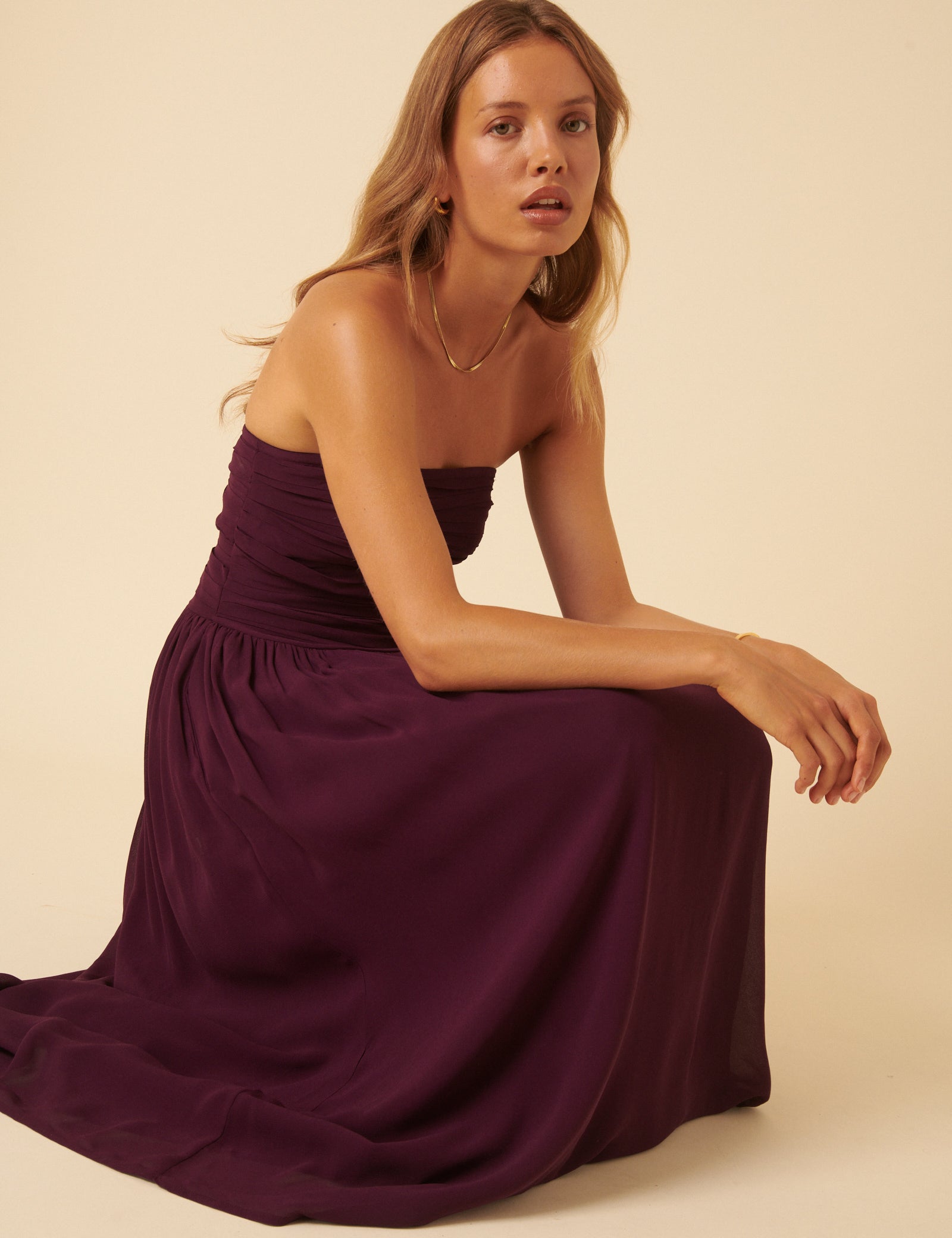 Women's Midi Dress - Purple Bandeau Felicity - product view 5