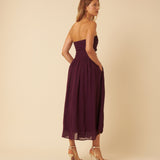 Women's Midi Dress - Purple Bandeau Felicity - product view 4