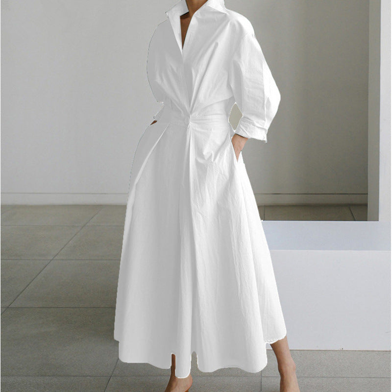 Women's Maxi Dress - Front Wrap Collared - Alora - product view 14
