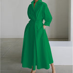 Women's Maxi Dress - Front Wrap Collared - Alora - product view 3