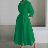 Women's Maxi Dress - Front Wrap Collared - Alora - product view 3