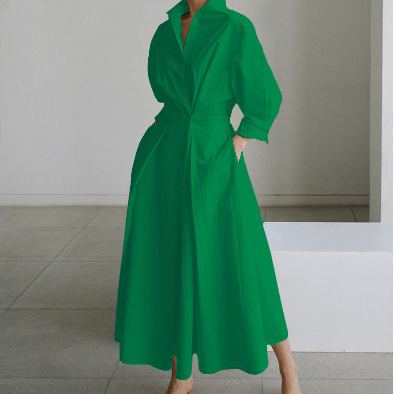 Women's Maxi Dress - Front Wrap Collared - Alora - product view 3