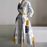 Women's Maxi Dress - Front Wrap Collared - Alora - product view 1