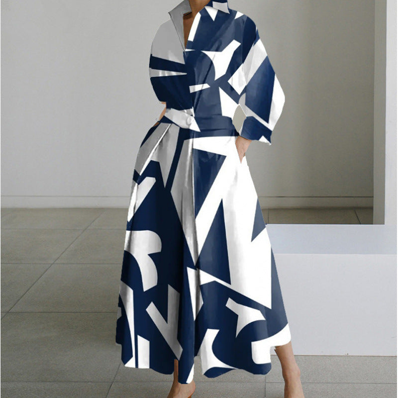 Women's Maxi Dress - Front Wrap Collared - Alora - product view 7