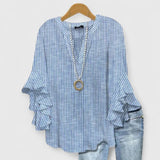 Women's Blouse - Ruffle Sleeve Floral - Althea - product view 3