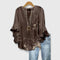 Women's Blouse - Ruffle Sleeve Floral - Althea - product view 4