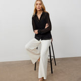 Women's Trousers - Ivory Ponte Jersey - Matilda - product view 4