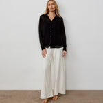 Women's Trousers - Ivory Ponte Jersey - Matilda - product view 1