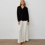 Women's Trousers - Ivory Ponte Jersey - Matilda - product view 1