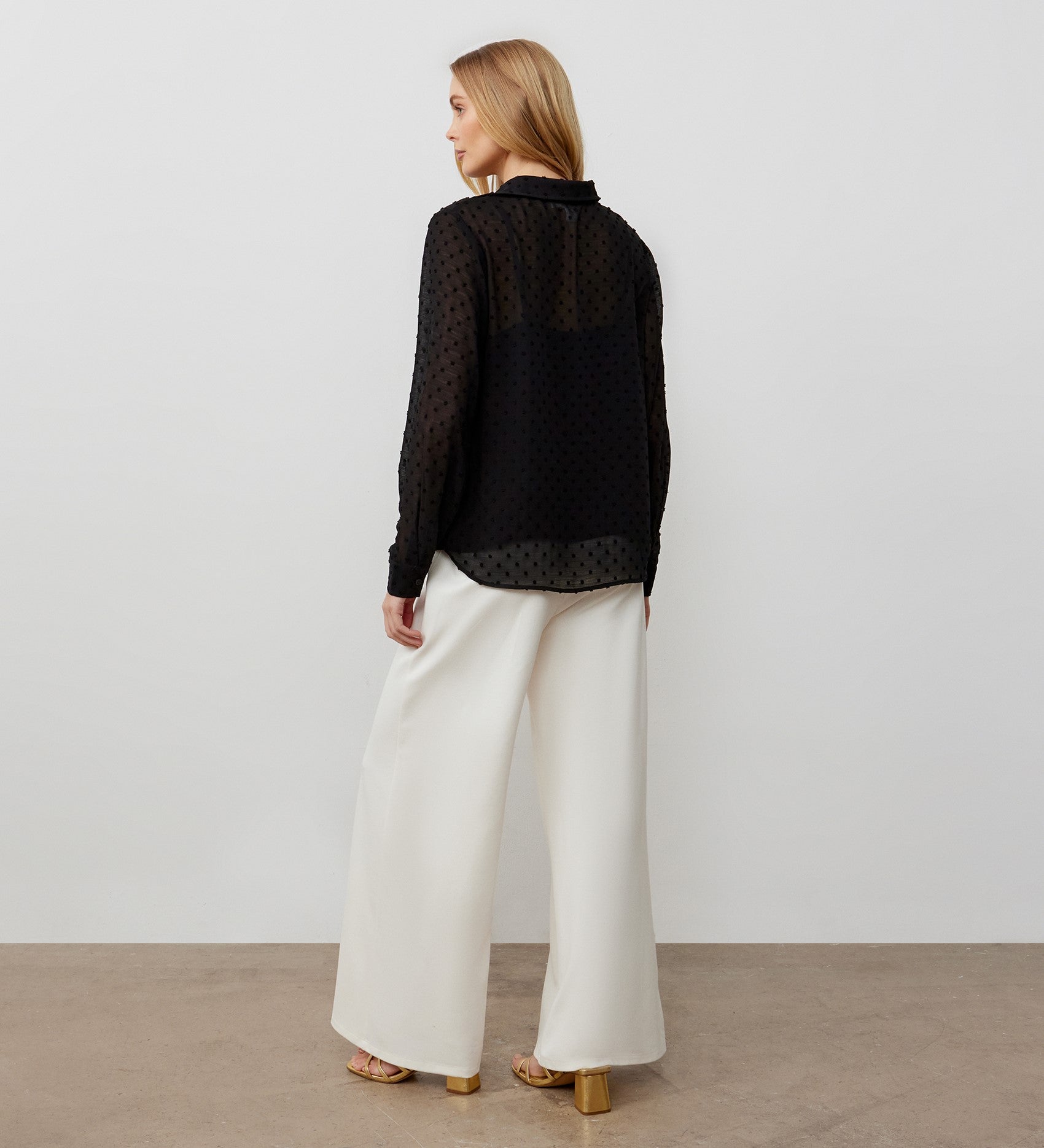 Women's Trousers - Ivory Ponte Jersey - Matilda - product view 5