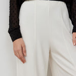 Women's Trousers - Ivory Ponte Jersey - Matilda - product view 3