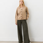 Women's Cardigan - Beige Button Front - Raegan - product view 2