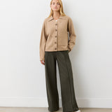 Women's Cardigan - Beige Button Front - Raegan - product view 2