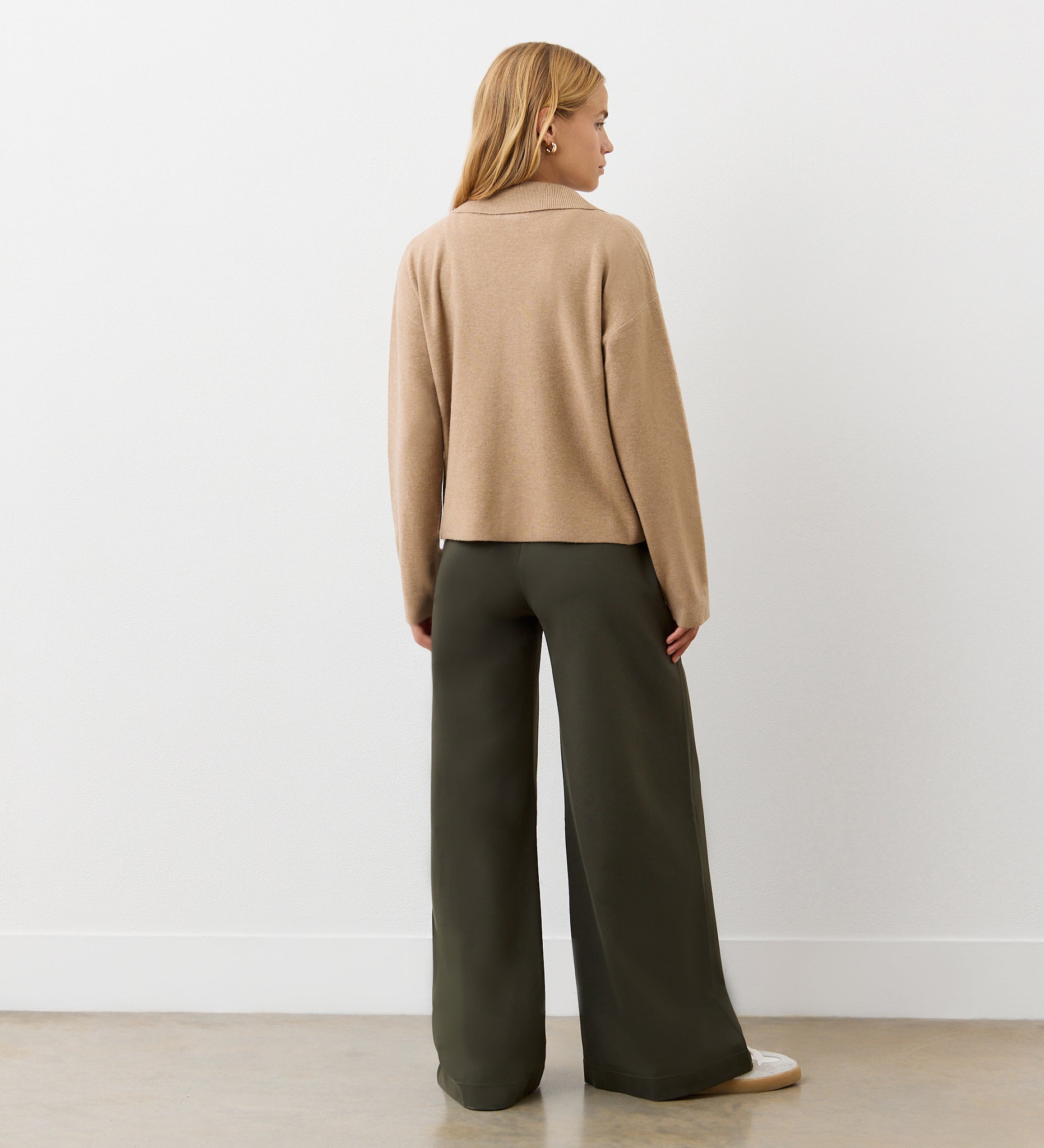 Women's Cardigan - Beige Button Front - Raegan - product view 4