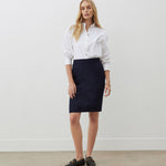 Women's Skirt - Navy Knee Length - Bella - product view 1