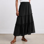Women's Skirt - Black Tiered Midi - Everley - product view 2