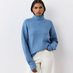 Women's Jumper - Blue Roll Neck - Tillie - product view 1