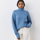 Women's Jumper - Blue Roll Neck - Tillie - product view 1