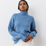 Women's Jumper - Blue Roll Neck - Tillie - product view 2